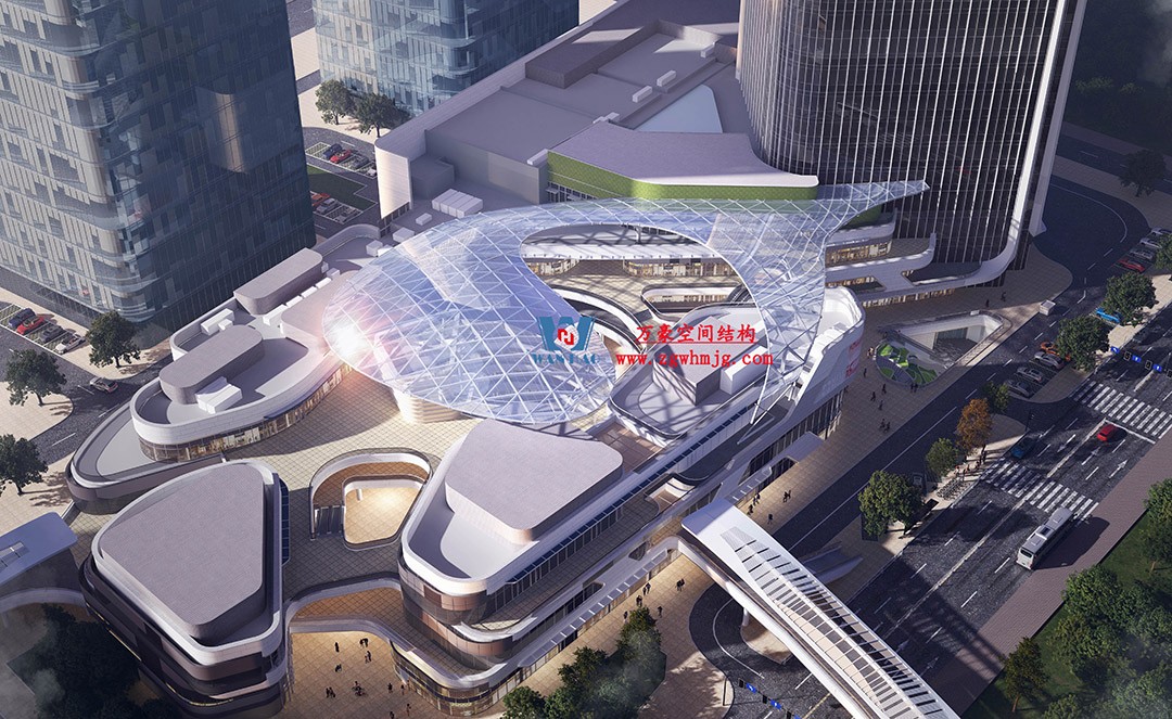 紹興華發(fā)金融活力城ETFE膜結構商業(yè)天幕項目接近尾聲 紹興華發(fā)金融活力城ETFE膜結構商業(yè)天幕項目接近尾聲