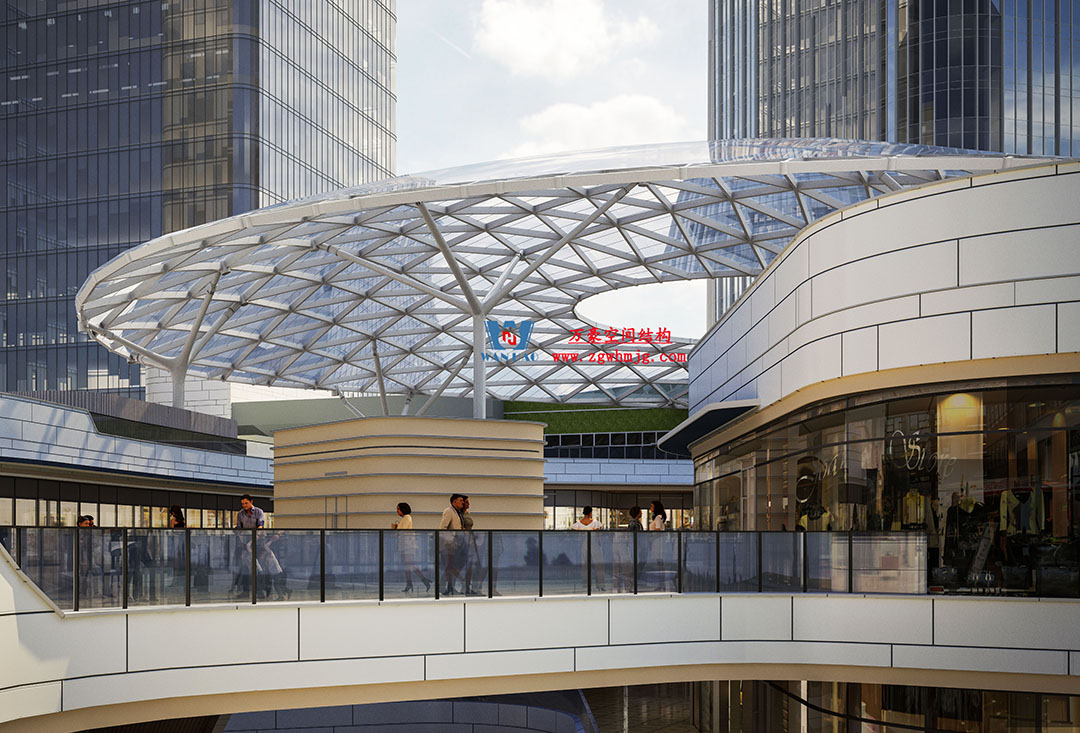 紹興華發(fā)金融活力城ETFE膜結構商業(yè)天幕項目接近尾聲 紹興華發(fā)金融活力城ETFE膜結構商業(yè)天幕項目接近尾聲