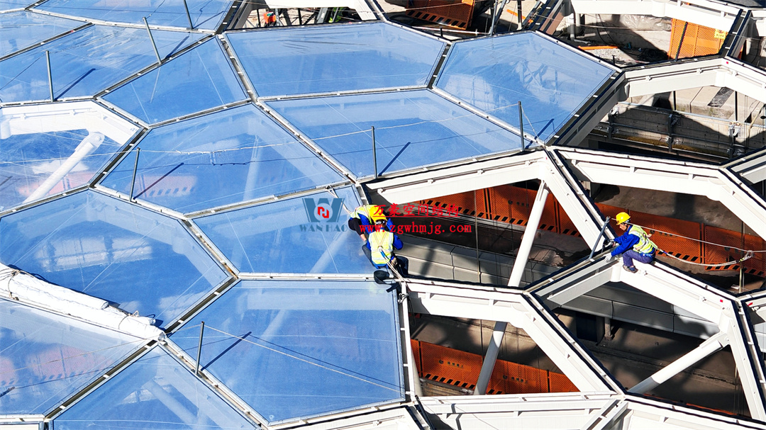 浙江萬豪空間結構集團有限公司安吉云安里項目膜結構工程進展報告 浙江萬豪空間結構集團有限公司安吉云安里項目膜結構工程進展報告