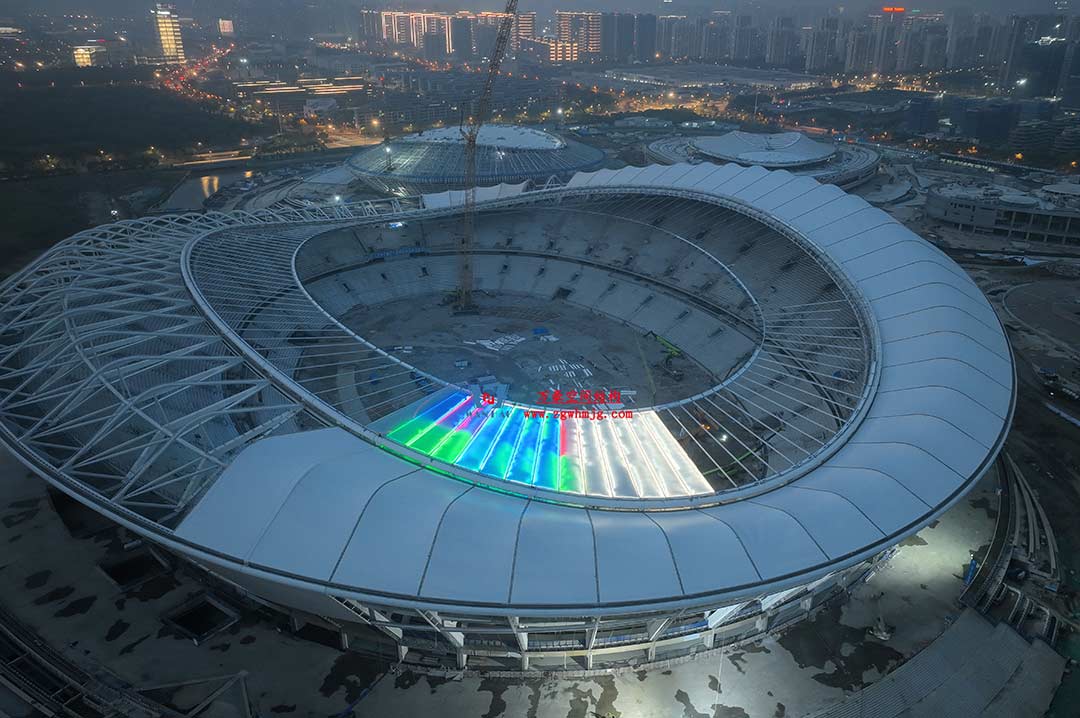 太湖之畔,華燈初上|無錫奧體中心施工加速 太湖之畔,華燈初上|無錫奧體中心施工加速