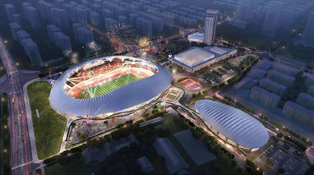 山東蓬萊體育場施工進度大揭秘！