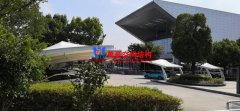 嘉善客運(yùn)中心膜結(jié)構(gòu)雨棚項目施工中