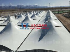 茶卡景區（二期）膜結構工程A1區膜結構安裝完成