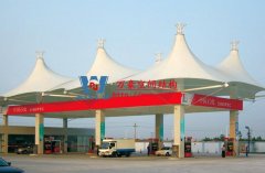 膜結構加油站有什么優點？為什么加油站頂棚優先選擇膜結構？