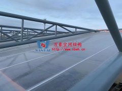 格爾木工業園昆侖工業區工業污水廠污水池保溫膜結構工程膜結構安裝中